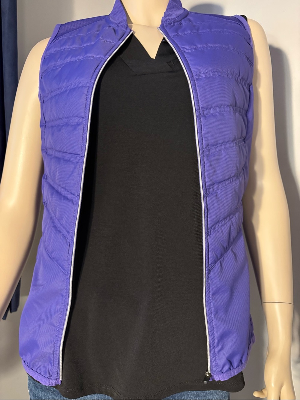 RBX Purple Quilted Lightweight Athletic Vest women’s Sz M, fits smaller. - Picture 2 of 11
